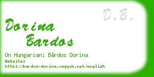 dorina bardos business card